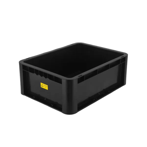 Anti Static Storage Box  Carbon Filled PP ESD Turnover Crate