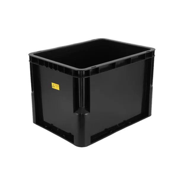 ESD Box With Lid Thick Wall Static Dissipative PCB Storage Tote