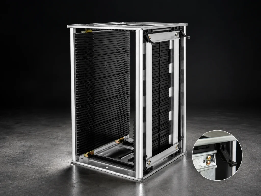 Wrench-Adjustable ESD Magazine Rack | Features, Size Selection & FAQ