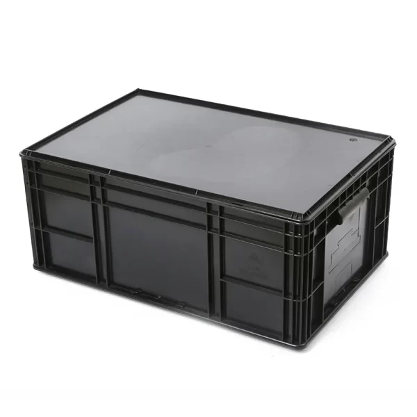 ESD Box With Lid Thick Wall Static Dissipative PCB Storage Tote