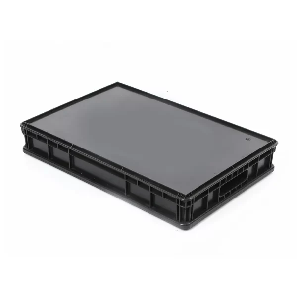 ESD Box With Lid Thick Wall Static Dissipative PCB Storage Tote