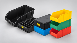 ESD storage tote and bin formats for electronics components